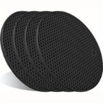 Svart-Mångsidiga silikon grytlappar/grytmattor 2st +kr99.00