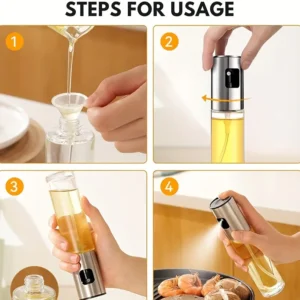 Oljesprayflaska, oljedispenser i glas - Bild 3